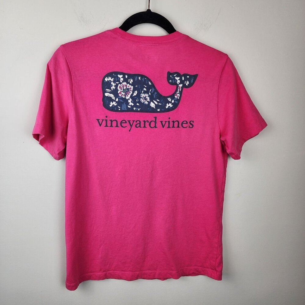 Vineyard Vines sz L / 16 girls pink t-shirt whale logo cotton - Picture 5 of 7